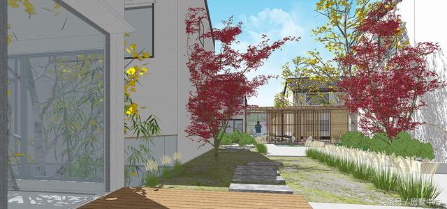 三兄弟合力建的四棟別墅設計圖，一棟給父母，方便以后照顧父母