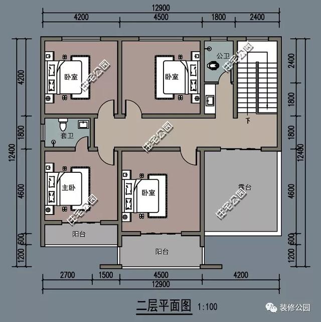 12×12米最適合農(nóng)村建的現(xiàn)代別墅設(shè)計(jì)圖，時(shí)尚靚麗，更符合年輕人的審美