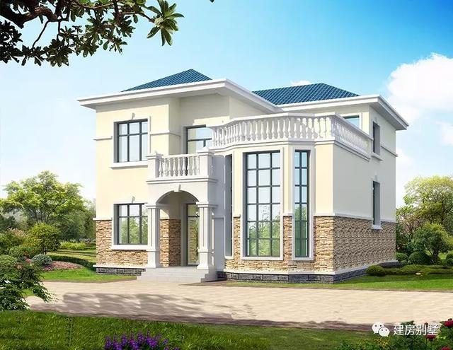 4棟造價差不多的兩層別墅設計圖，施工簡單，包工頭看了笑呵呵