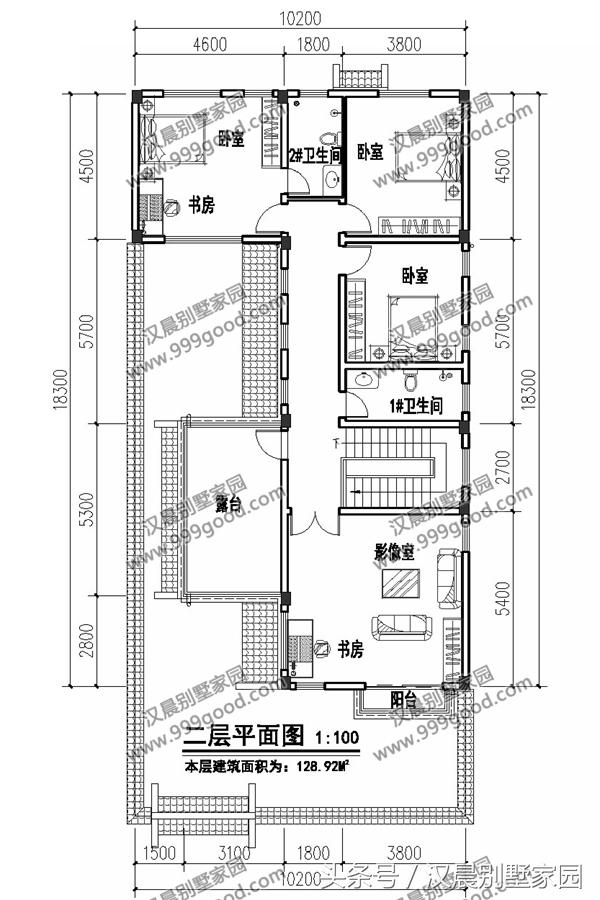 今日推薦中式2層別墅設計圖，讓久居城市的您心靈回歸自然，盡享大自然的美好