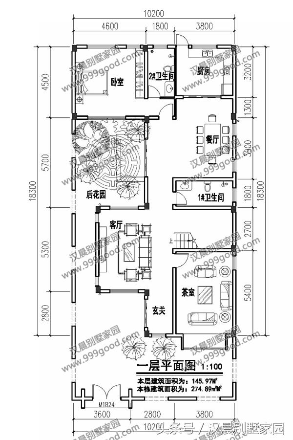 今日推薦中式2層別墅設計圖，讓久居城市的您心靈回歸自然，盡享大自然的美好