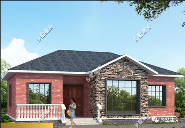 適合在農村養老居住的一層別墅設計圖，趕緊回家給父母建一棟吧