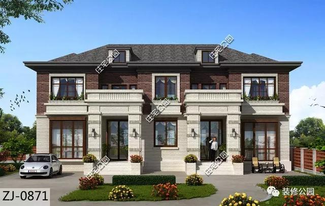 18X10米雙拼別墅設計圖，兄弟姐妹多蓋這樣的房，造價不高還很實用