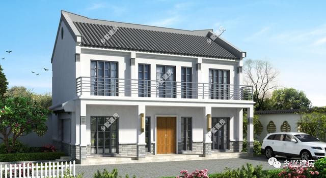 新中式農(nóng)村別墅設(shè)計(jì)圖，端莊典雅、莊重大氣