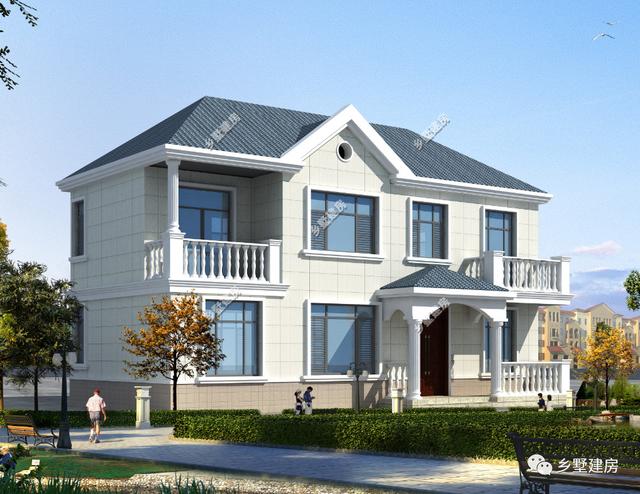 新中式農(nóng)村別墅設(shè)計(jì)圖，端莊典雅、莊重大氣