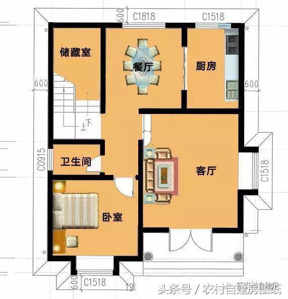 6款小戶型別墅設計圖，戶型好，布局贊