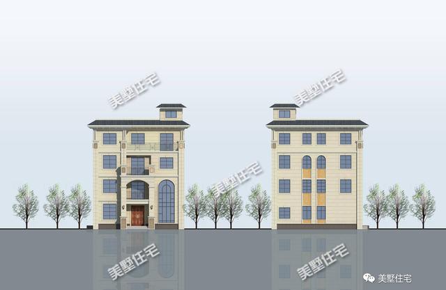 四層歐式農村別墅設計圖，11X11米，7室4廳，很實用