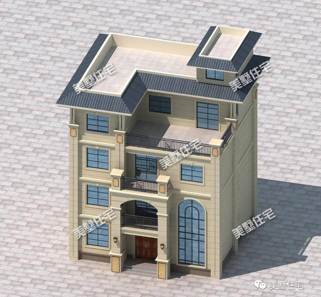 四層歐式農村別墅設計圖，11X11米，7室4廳，很實用