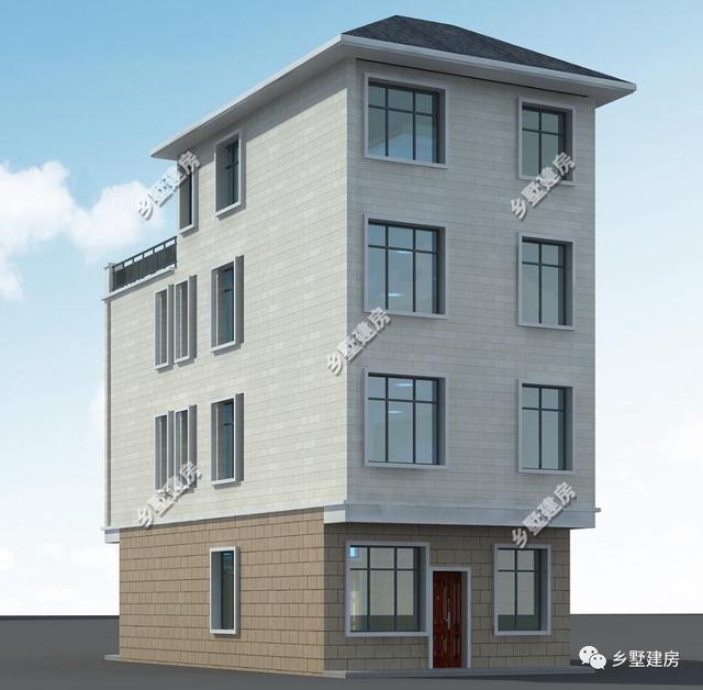 現(xiàn)代風別墅設計圖，簡約時尚，可商住兩用