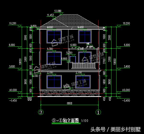 35萬農村三層自建房設計圖，外觀新穎別墅，布局好，建成氣派倍有面