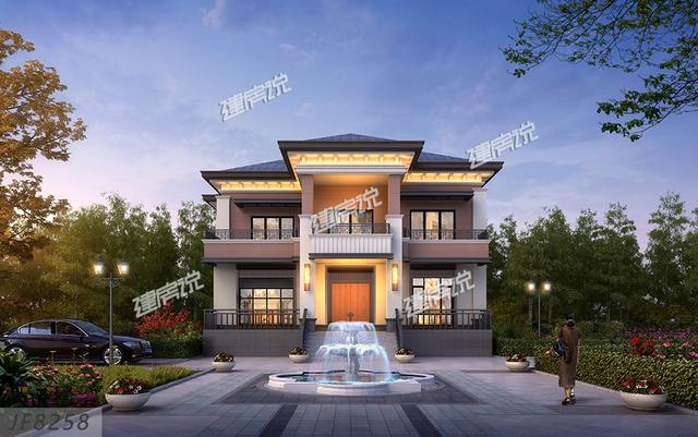 二層中式別墅設計圖，外型極美，中式韻味十足