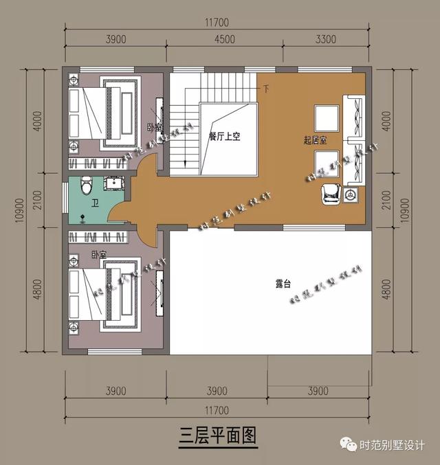 11x11米小戶型三層新中式農(nóng)村別墅設(shè)計圖，布局合理實(shí)用，適合農(nóng)村自建