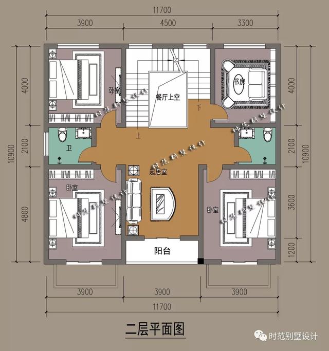 11x11米小戶型三層新中式農(nóng)村別墅設(shè)計圖，布局合理實(shí)用，適合農(nóng)村自建
