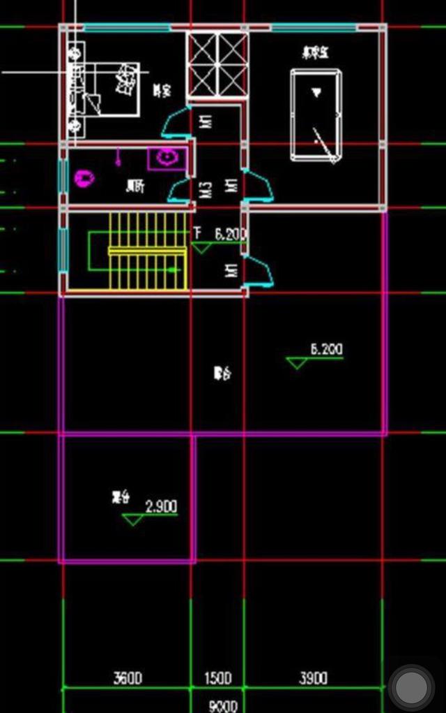 二層半結構的農村小別墅設計圖，帶小院，非常大方。