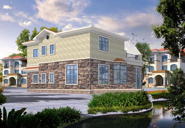 二層農村別墅設計圖，占地面積165平方，經濟實用。