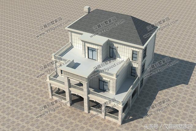 兩款三層復式別墅設計圖，帶入戶式車庫設計和大露臺，顏值美出新高度。