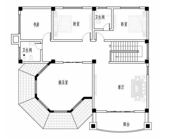 占地帶堂屋等傳統功能的二層別墅設計圖，建成這么實用的房子，鄰居看后肯定會眼紅的。