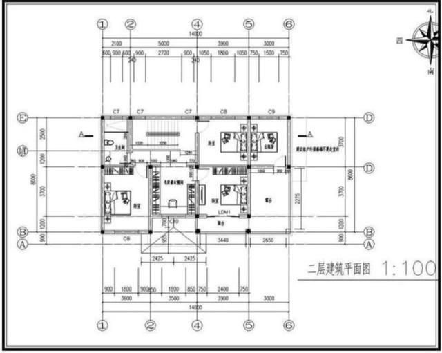 占地120平米的二層簡潔小洋樓，6間臥室加書房，造價(jià)25萬。