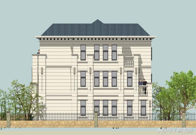 14X11歐式三層別墅設計圖，造型霸氣，引鄰里羨慕，主體造價53萬。