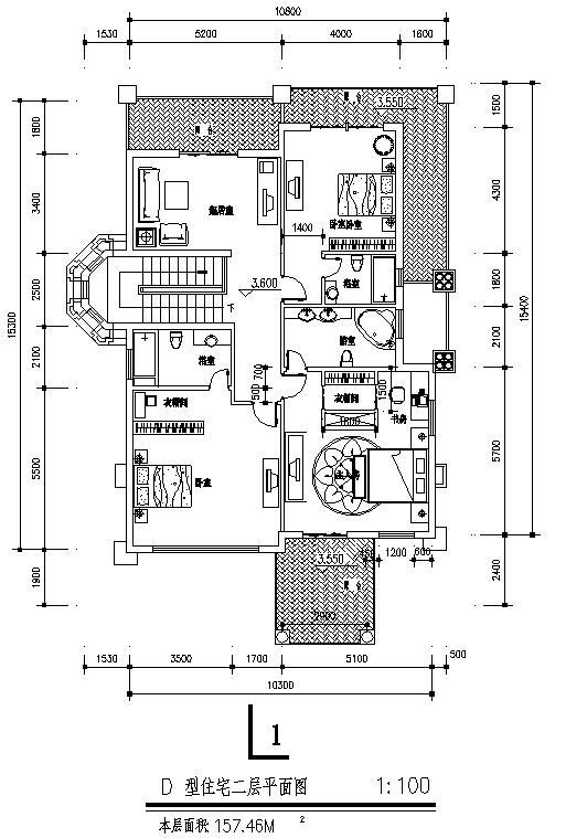 二層淡雅歐式別墅設計圖，低調奢華有內涵，帶CAD彩圖。