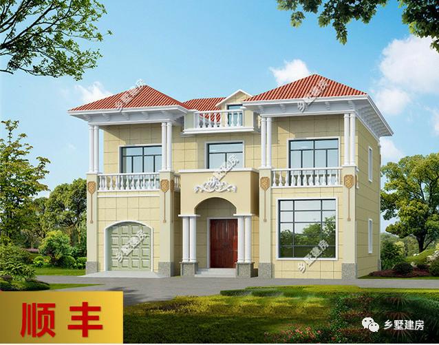 兩棟二層別墅設(shè)計(jì)圖，經(jīng)濟(jì)適用，房間多，采光好，造價(jià)不高，回家建一棟再合適不過來了。