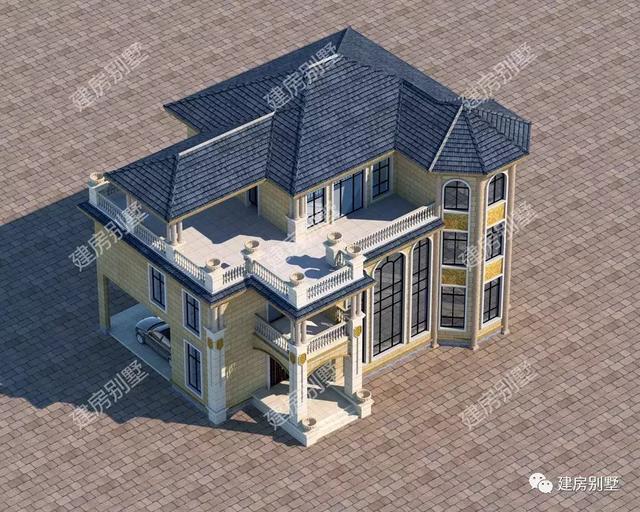 16.9×12.7三層別墅設計圖，帶開放式車庫，室內布局是真實用真方便。