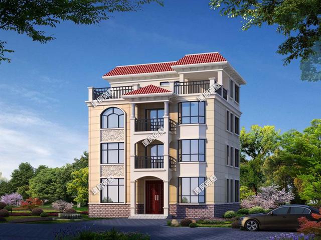 兩款造價40萬以內的四層別墅設計圖，兩款都雍容華貴，但又獨有千秋！