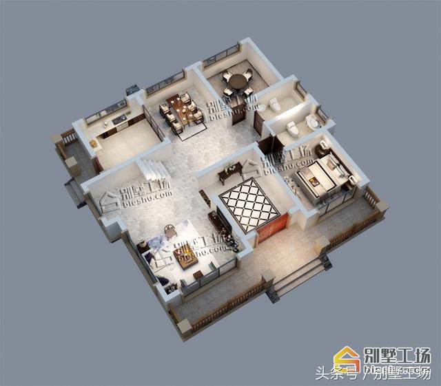 12.6x12.2二層簡歐小別墅設計圖，造價30萬以內。