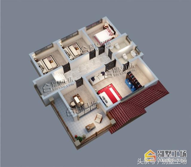 12.6x12.2二層簡歐小別墅設計圖，造價30萬以內。