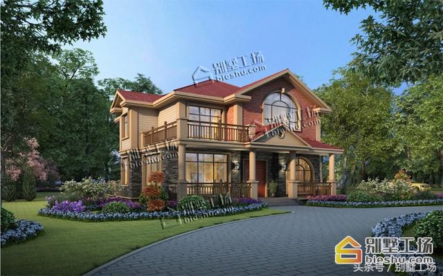 12.6x12.2二層簡歐小別墅設計圖，造價30萬以內。