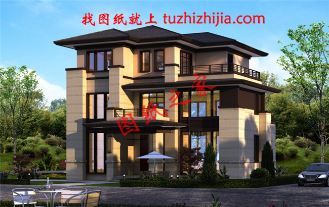 新中式復式三層別墅設計圖紙,最美的新中式別墅