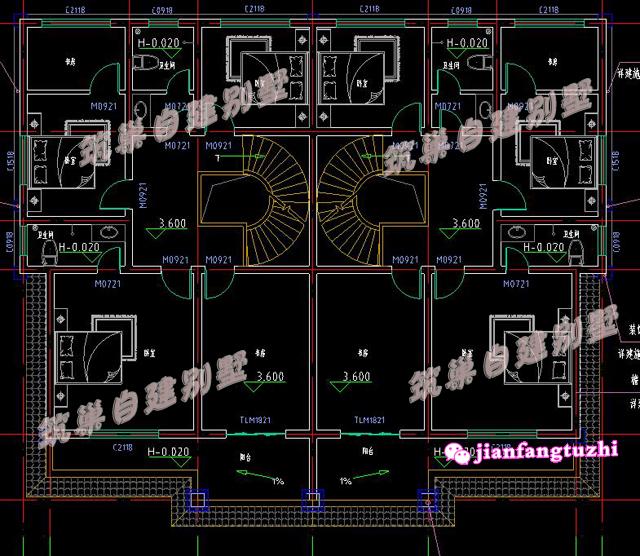 二層雙拼簡(jiǎn)約兄弟別墅設(shè)計(jì)圖，實(shí)用又好看，非常適合農(nóng)村倆兄弟小宅基地家庭！
