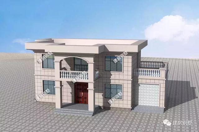 16×8米平頂二層農村自建房，不僅外觀美，而且造價低，真的很實用。