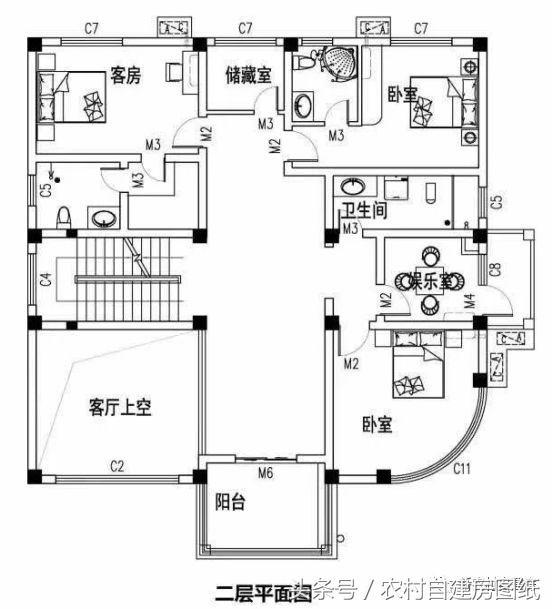 13.2x12.8米三層獨棟簡歐式別墅設計圖，帶屋頂花園+車庫，你確定你不來一套嗎？