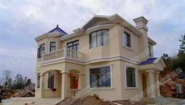 12×11米二層別墅設計圖，帶棋牌室+套間+書房，施工難度高，造價30萬以內。