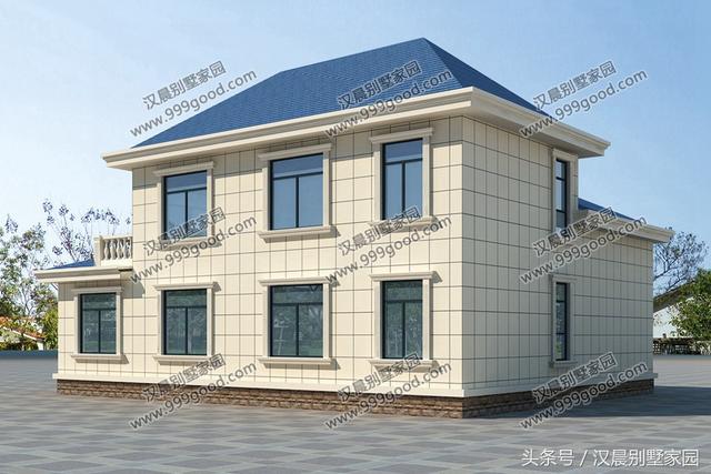 13.4X11.7米一層半美式別墅設計圖，造型非常的好看。