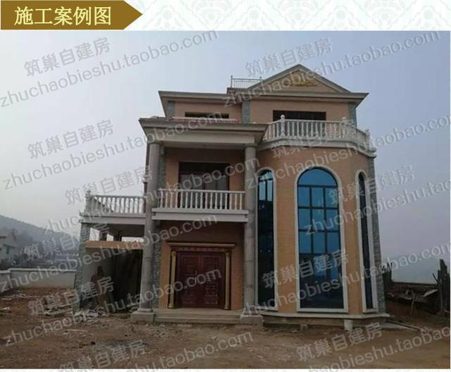 13×15米三層農村自建房，帶大露臺+車庫，造價35萬。