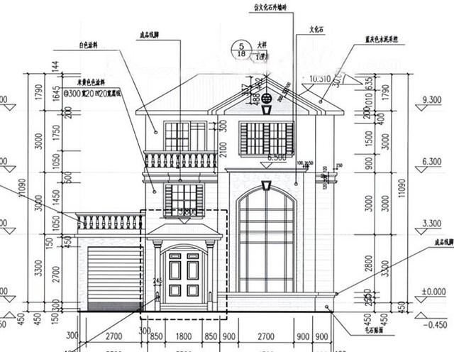 三層歐式中樓輕鋼別墅設計圖，帶車庫+屋頂花園，非常實用。