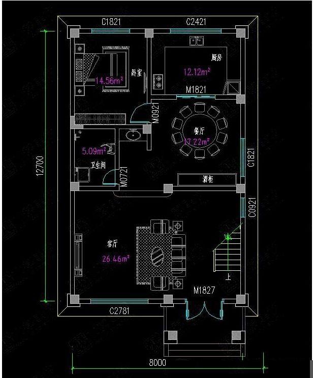 三棟8X12米四層農村小戶型設計圖，適合家里人口多的居住，比城里別墅還好看！