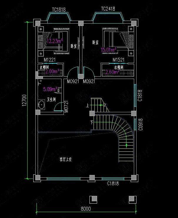 三棟8X12米四層農村小戶型設計圖，適合家里人口多的居住，比城里別墅還好看！