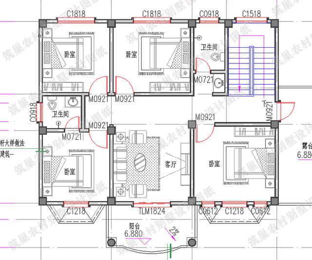 15×10米農村三層別墅設計圖，美觀實用，造價35萬。