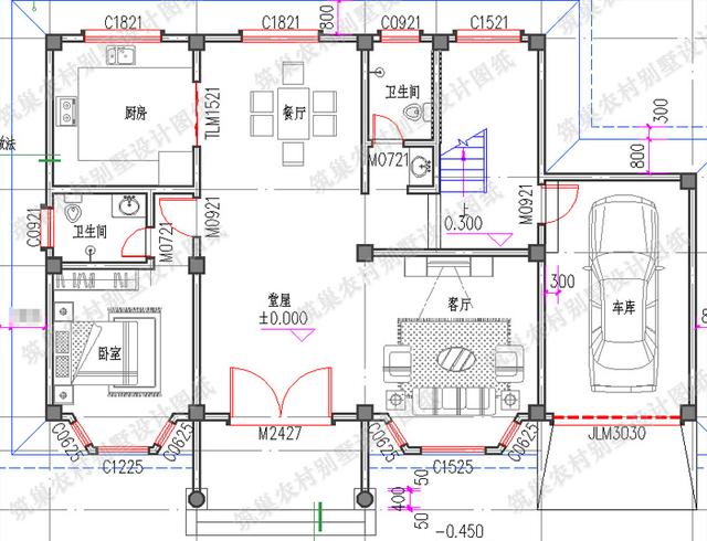 15×10米農村三層別墅設計圖，美觀實用，造價35萬。