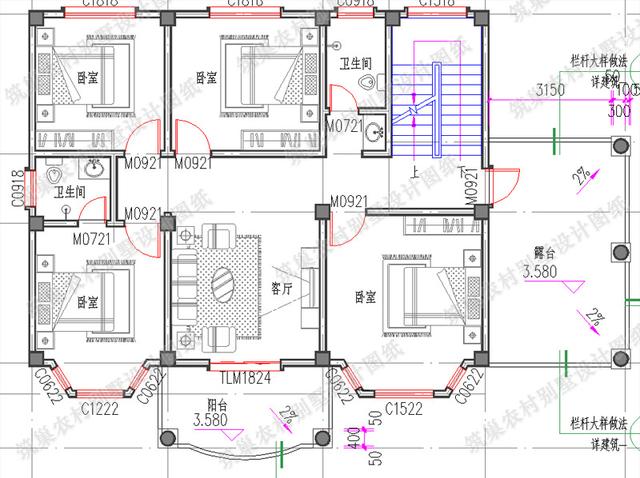 15×10米農村三層別墅設計圖，美觀實用，造價35萬。
