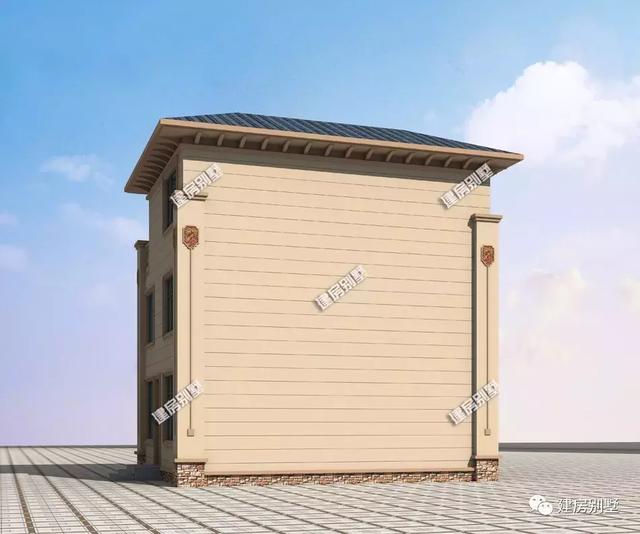 10.2×8.4米三層農村別墅設計圖，外觀簡約自然，室內實用大氣，造價25萬以內。