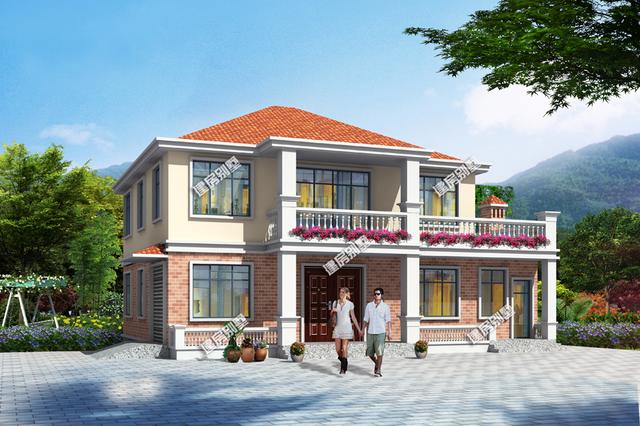 15.24x13.04米二層別墅設計圖，帶特大堂屋+獨立佛堂+土灶廚房，布局合理實用。