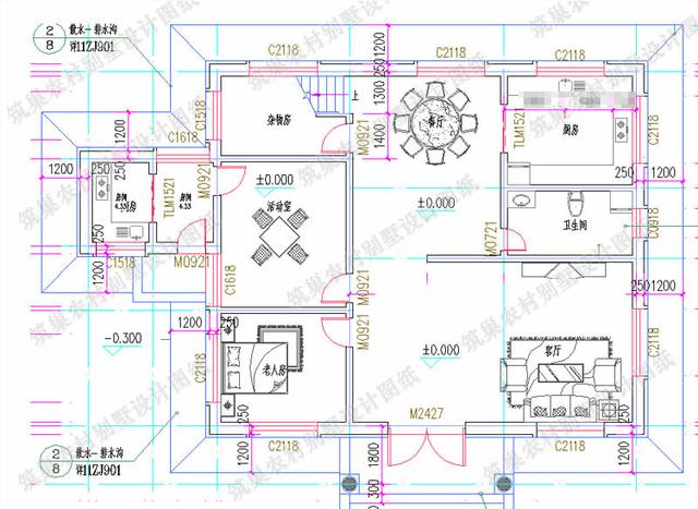18×12米二層農村別墅設計圖，設計比較簡單，戶型對稱，主體30造價。