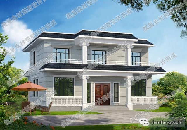 爆款農村12×10米二層平頂自建房，溫馨舒適布局合理，主體造價25萬左右。