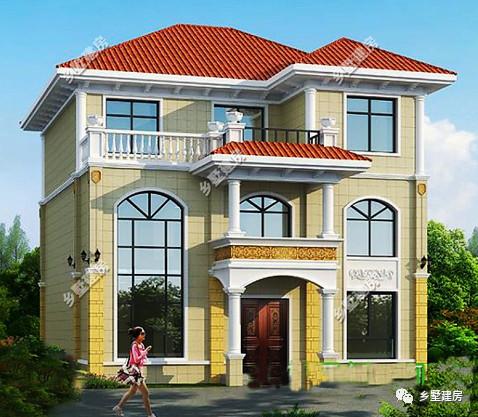 12X10米三層別墅設計圖，大氣時尚，你家的宅基地合適嗎？不如回家也建一棟？