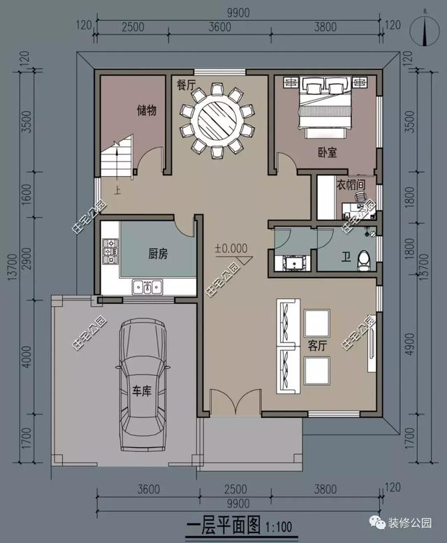 占地132平方米的農村二層別墅設計圖，經典大氣。