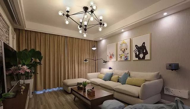 125平三室兩廳簡約風格裝修，電視墻居然還能收納?